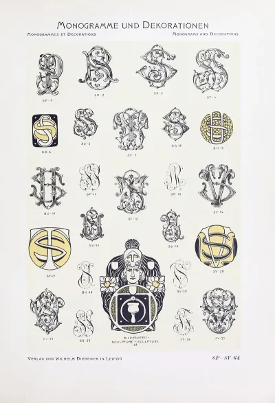 Monogrammes Und Dekorationen Pl 064