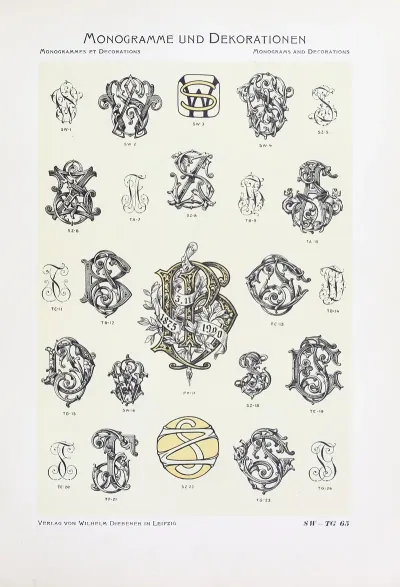 Monogrammes Und Dekorationen Pl 065