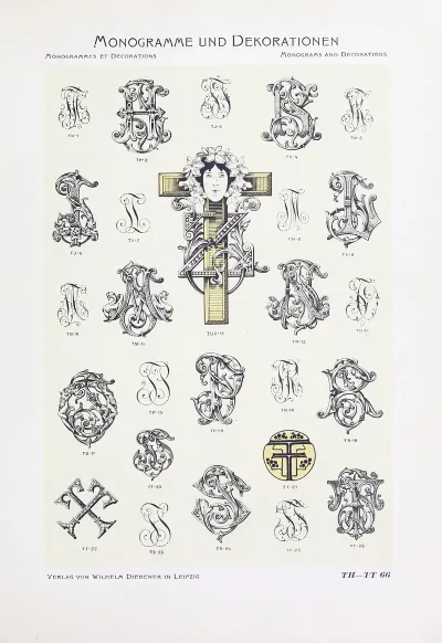 Monogrammes Und Dekorationen Pl 066
