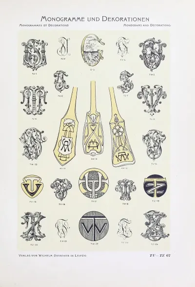 Monogrammes Und Dekorationen Pl 067