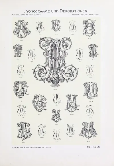 Monogrammes Und Dekorationen Pl 068