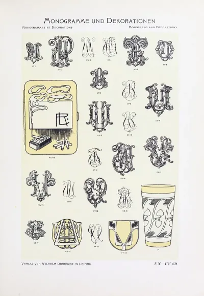 Monogrammes Und Dekorationen Pl 069