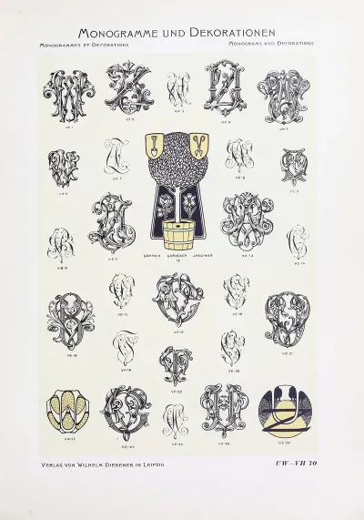 Monogrammes Und Dekorationen Pl 070