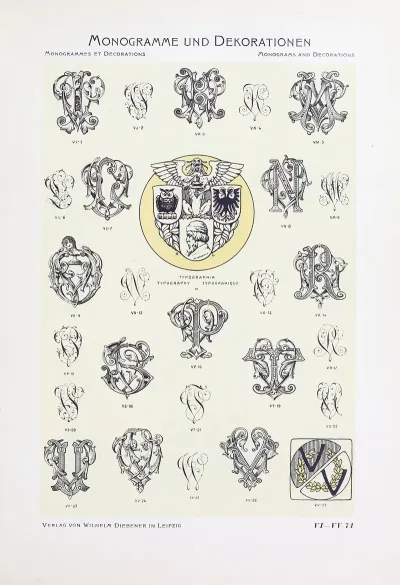 Monogrammes Und Dekorationen Pl 071