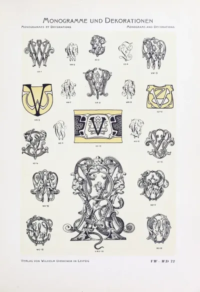 Monogrammes Und Dekorationen Pl 072