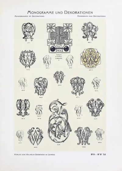 Monogrammes Und Dekorationen Pl 074