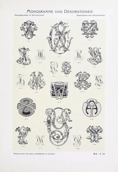 Monogrammes Und Dekorationen Pl 075
