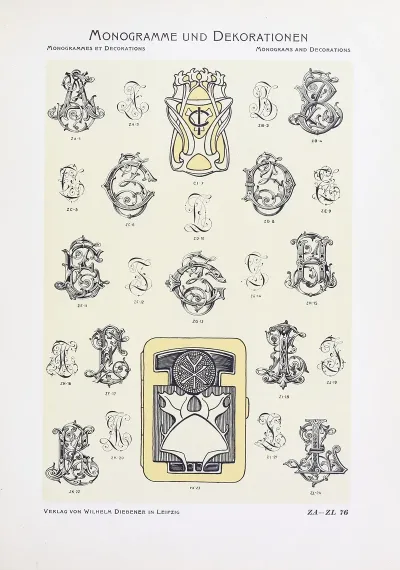 Monogrammes Und Dekorationen Pl 076