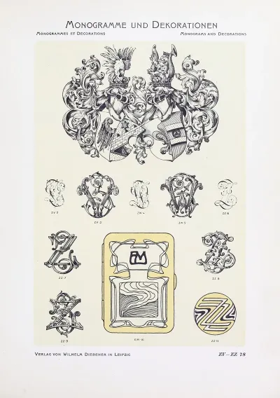 Monogrammes Und Dekorationen Pl 078