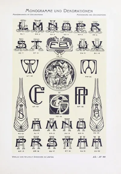 Monogrammes Und Dekorationen Pl 080