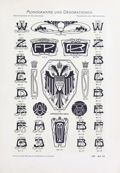 Monogrammes Und Dekorationen Pl 081