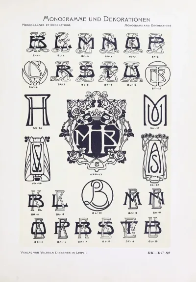Monogrammes Und Dekorationen Pl 082