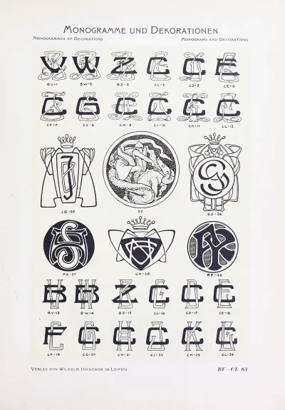 Monogrammes Und Dekorationen Pl 083