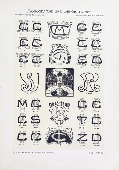 Monogrammes Und Dekorationen Pl 084