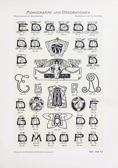 Monogrammes Und Dekorationen Pl 085
