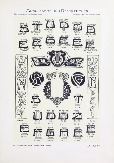 Monogrammes Und Dekorationen Pl 086