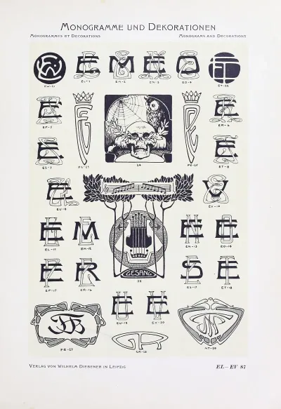 Monogrammes Und Dekorationen Pl 087