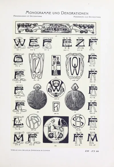Monogrammes Und Dekorationen Pl 088