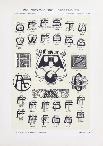 Monogrammes Und Dekorationen Pl 089