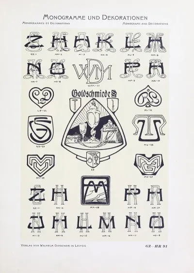 Monogrammes Und Dekorationen Pl 091