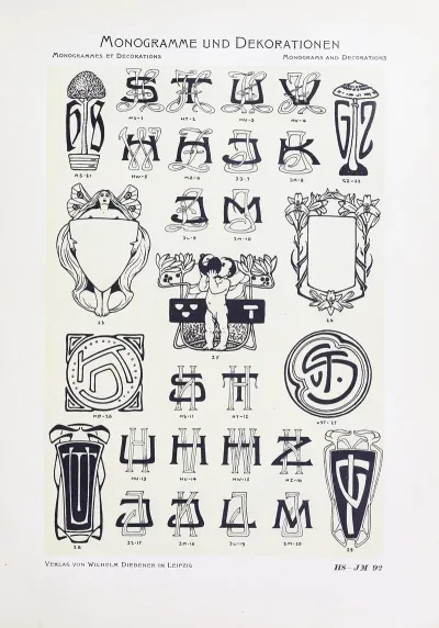 Monogrammes Und Dekorationen Pl 092