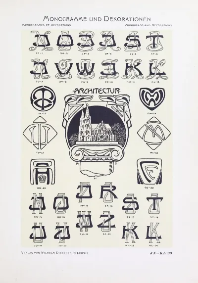 Monogrammes Und Dekorationen Pl 093