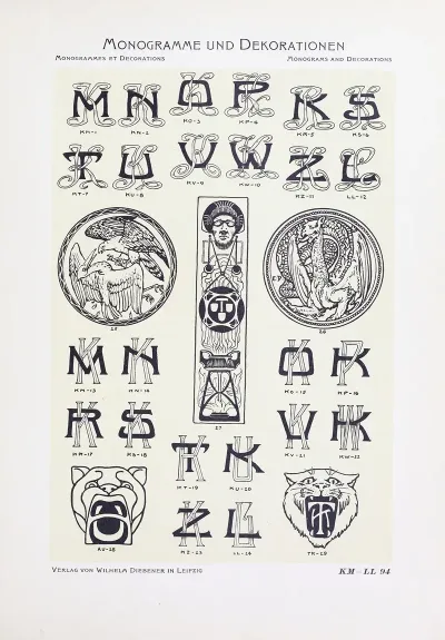 Monogrammes Und Dekorationen Pl 094
