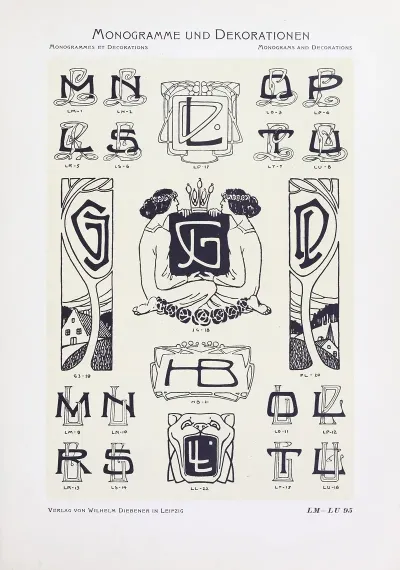 Monogrammes Und Dekorationen Pl 095