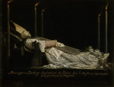Monseigneur Darboy 1813 1871 Archeveque De Paris Expose Apres Sa Mort