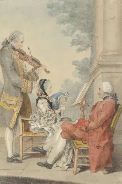 Monsieur And Madame Blizet With Monsieur Le Roy The Actor
