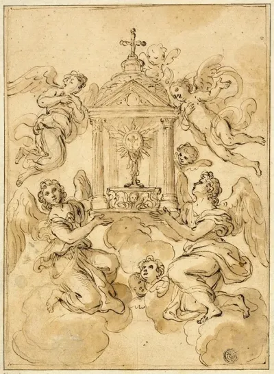 Monstrance Borne By Angels