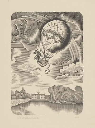 Montgolfier Ilustracja Do Ksiegi Pamiatkowej Ku Czci Poleglych Lotnikow