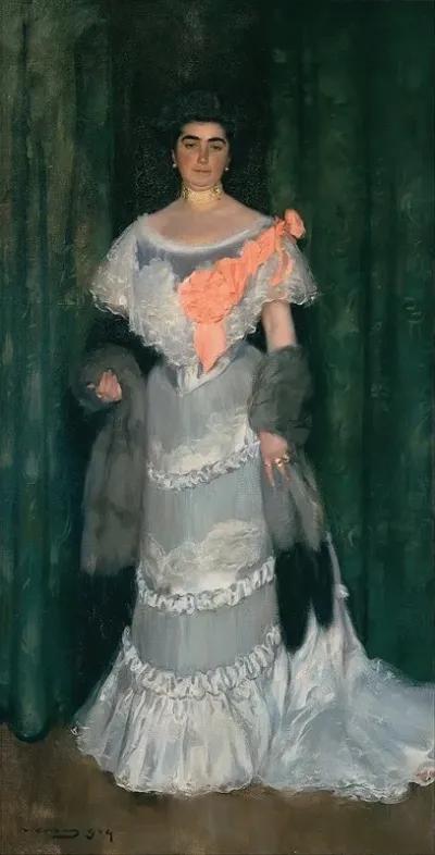 Montserrat Casas De Nieto In Evening Dress