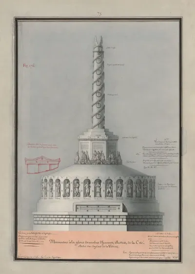 Monument A La Gloire De Nombre Dhommes Illustres De La Cite Dedie Sur La Place De La Victoire