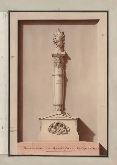 Monument Memorial Dresse En Lhonneur De Plusieurs Cit Ens Sur La Place De Larsenal