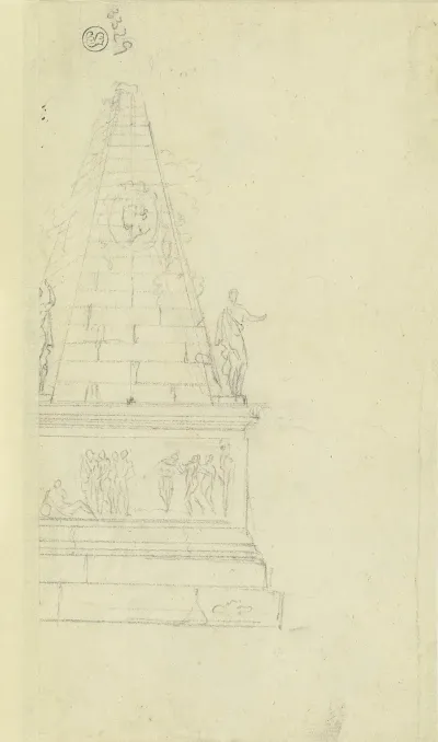 Monument Mit Figurlichem Schmuck