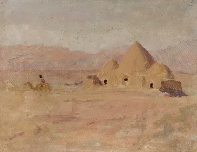 Monument On The Kyrgyz Tomb In The Steppe From The Journey To Turkestan