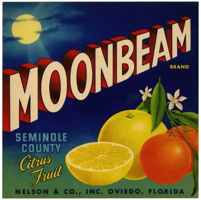 Moonbeam Brand Citrus Label