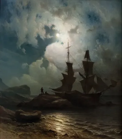 Moonlight On The Coast Of Norway