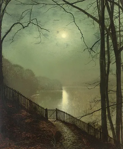 Moonlight On The Lake Roundhay Park Leeds