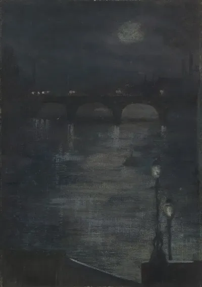 Moonlight On The Thames London