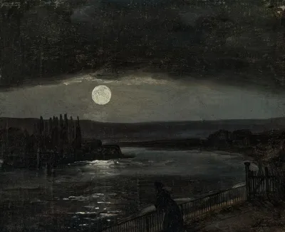 Moonlight Over The Bruhlsche Terrasse Dresden