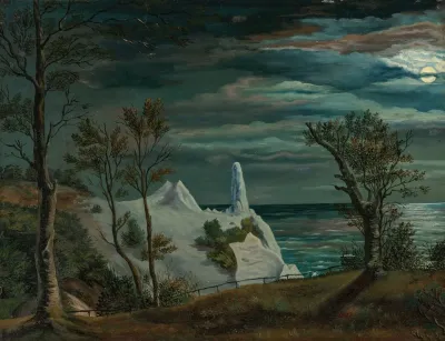 Moonlit Mons Klint With Sommerspiret