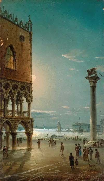 Moonlit Night On St Marks Square Venice