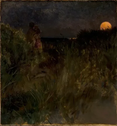Moonrise Over The Dunes