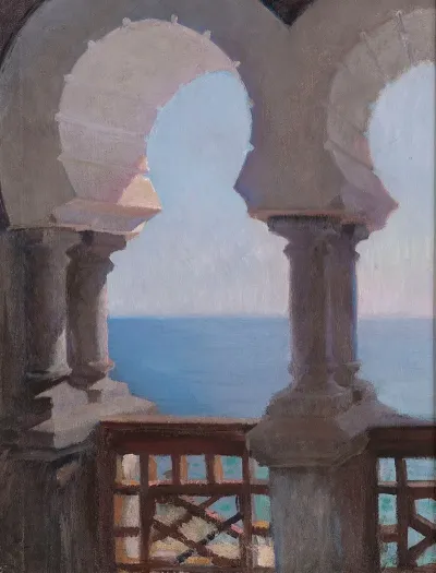 Moorish Porch Of The Bakhchi Dere Villa In Yalta From The Journey To Crimea