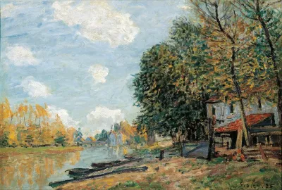 Moret The Banks Of The River Loing