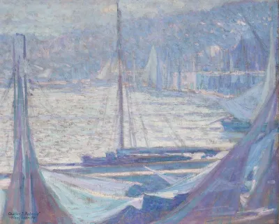 Morgenstimmung Im Hafen Von Honfleur