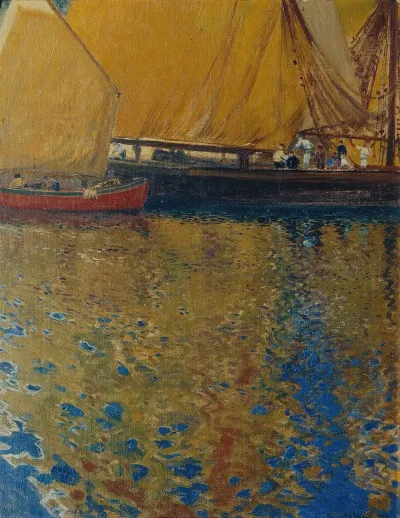 Morgenstimmung Im Hafen Von Lussin