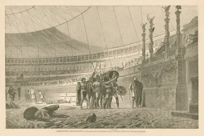 Morituri Salutamus Gladiators Saluting The Emperor Before Joining Combat